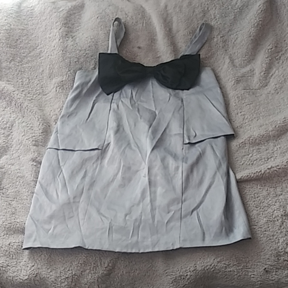 Super cute Shu lami dress with a big black bow